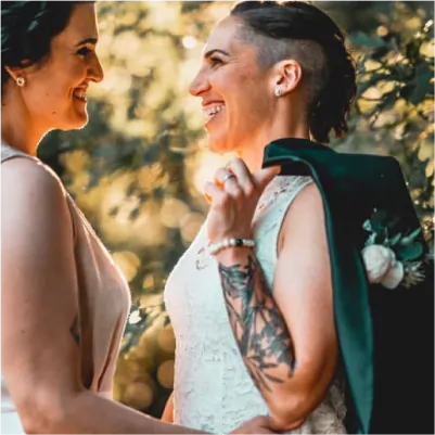 Healed botanical wedding tattoo with elegant floral design