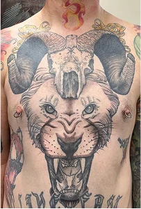 Evolving project tattoo example - fine line design