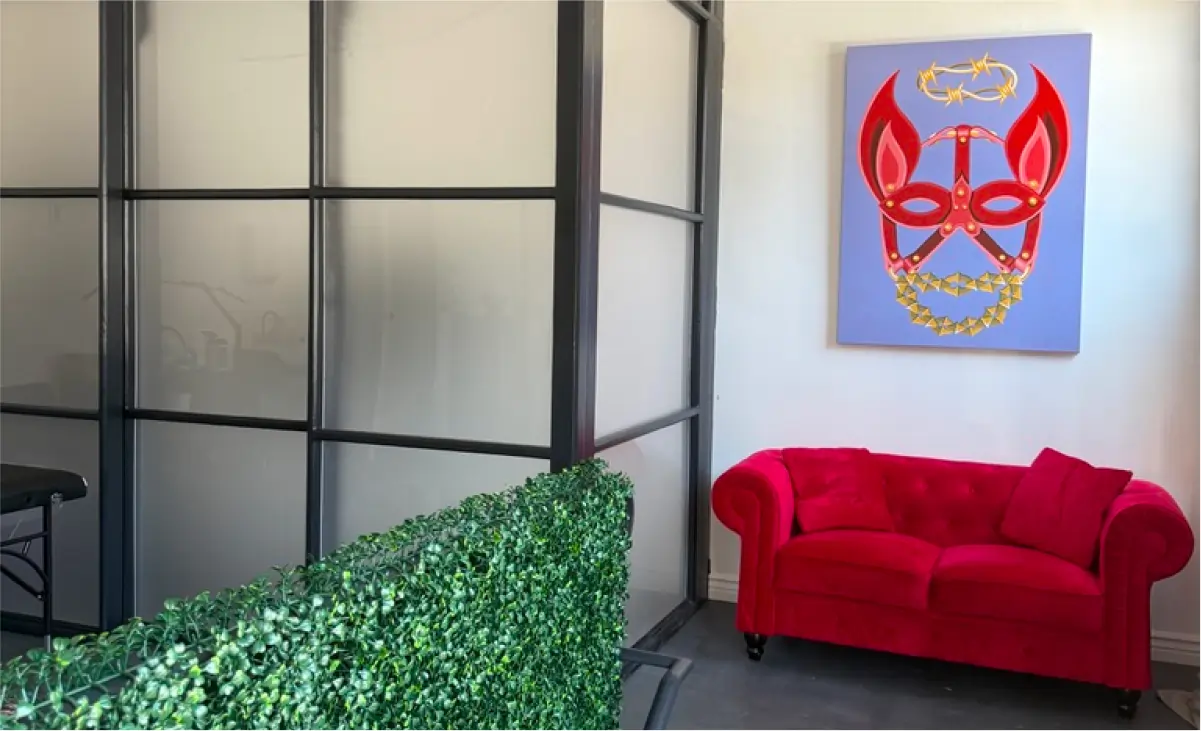 Black Thorne Tattoo studio interior showing professional tattoo workspace